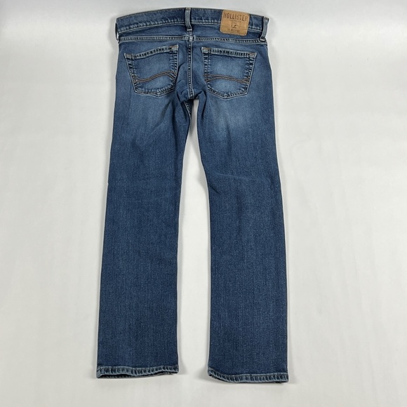 Hollister Mens Jeans 30 x 30 Blue Skinny Jean Med Wash Whiskers (31 x 28.5) - Picture 3 of 11